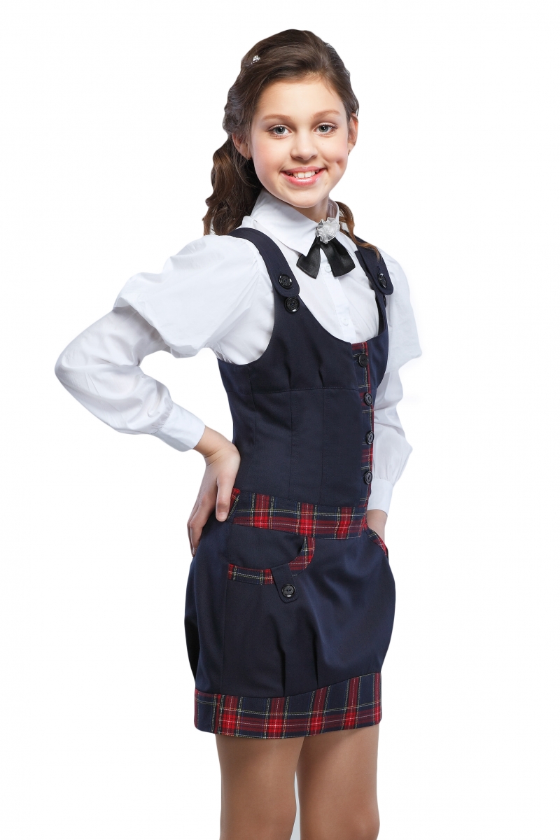 Анютка Сарафан 36-42 Синий (кл.сине-борд.)