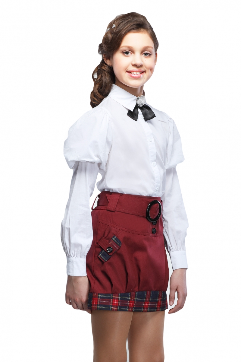 Анютка Юбка 36-42 Бордо (кл.сине-борд.)