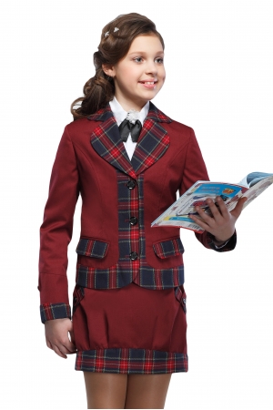 Пиджак Анютка  28-30 Бордо (кл.сине-борд.)