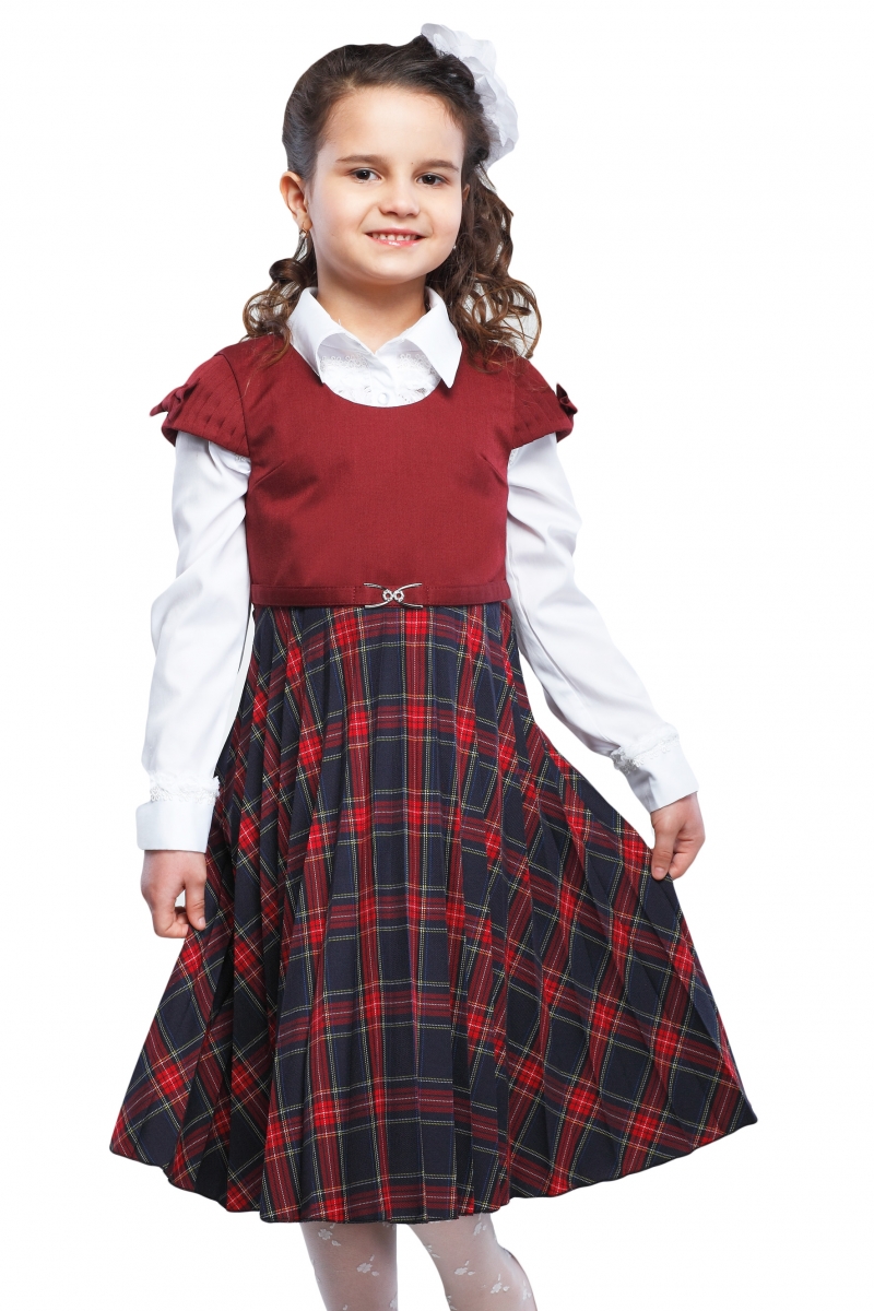 Сарафан Анфиса 36-42 Бордо(кл.син-борд)