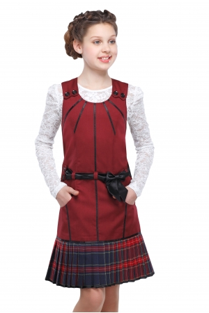 Леся Сарафан 36-42 Бордо (кл.сине-борд.)