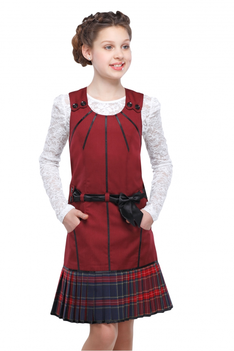 Леся Сарафан 36-42 Бордо (кл.сине-борд.)